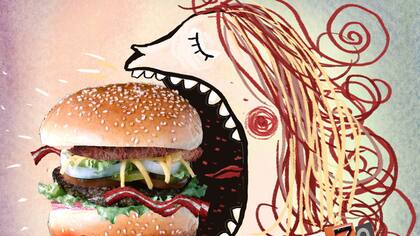 570 gramos, consumo per cápita de hamburguesas