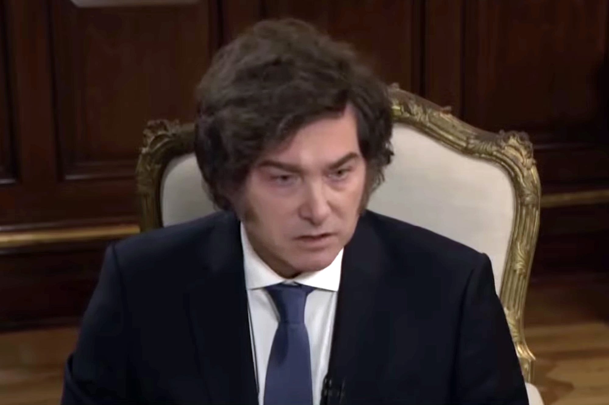 Javier Milei en entrevista con LN+