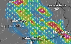 Hay alerta naranja y amarilla por tormentas, lluvias y viento para este martes 17 de marzo: las provincias afectadas