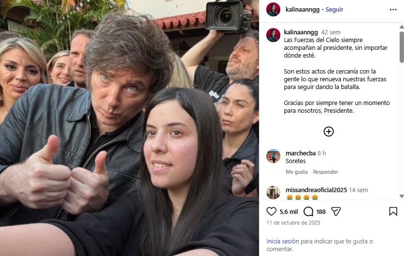 Desde el streaming oficialista Carajo, el abogado Alejandro Sarubbi Benítez propuso “esterilizar” a los bonaerenses o tirarles napalm 8 La influencer Kalina junto a Javier Milei