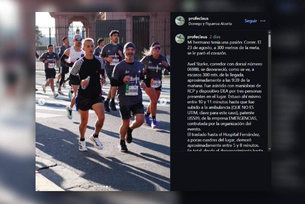 Claus Starke, uno de los cinco hermanos de la víctima, realizó un extenso descargo en la red social Instagram a partir de lo ocurrido