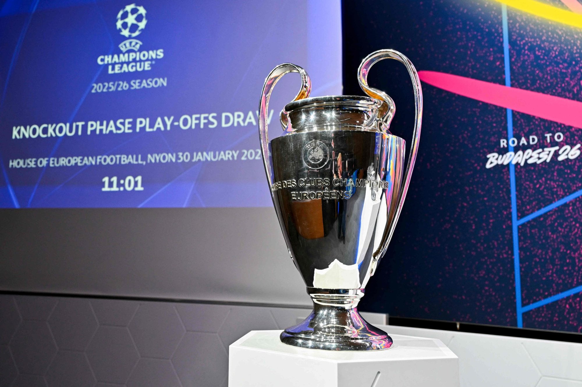 El trofeo de la Champions League, que será entregado luego de la final de Budapest (Hungría) del próximo 30 de mayo
