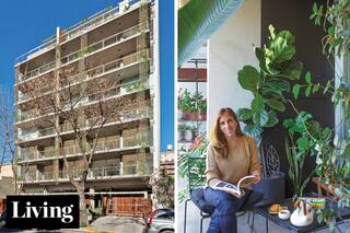 Decoración con pocos objetos, pero de buen diseño, en un tres ambientes de Bajo Belgrano