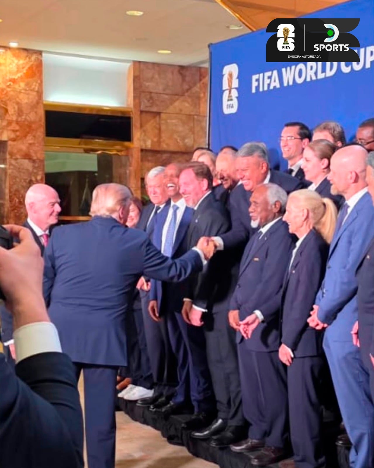 Trump saludó a ‘Chiqui’ Tapia y elogió a Messi en un evento de FIFA: “Brillante”