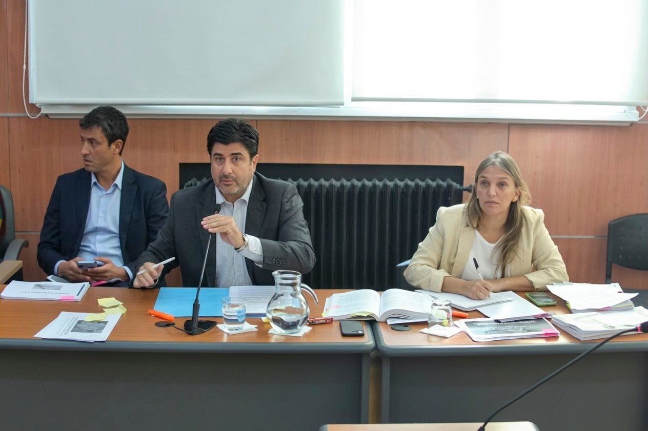 El fiscal general Diego Velasco durante el alegato ante el TOF N°3.