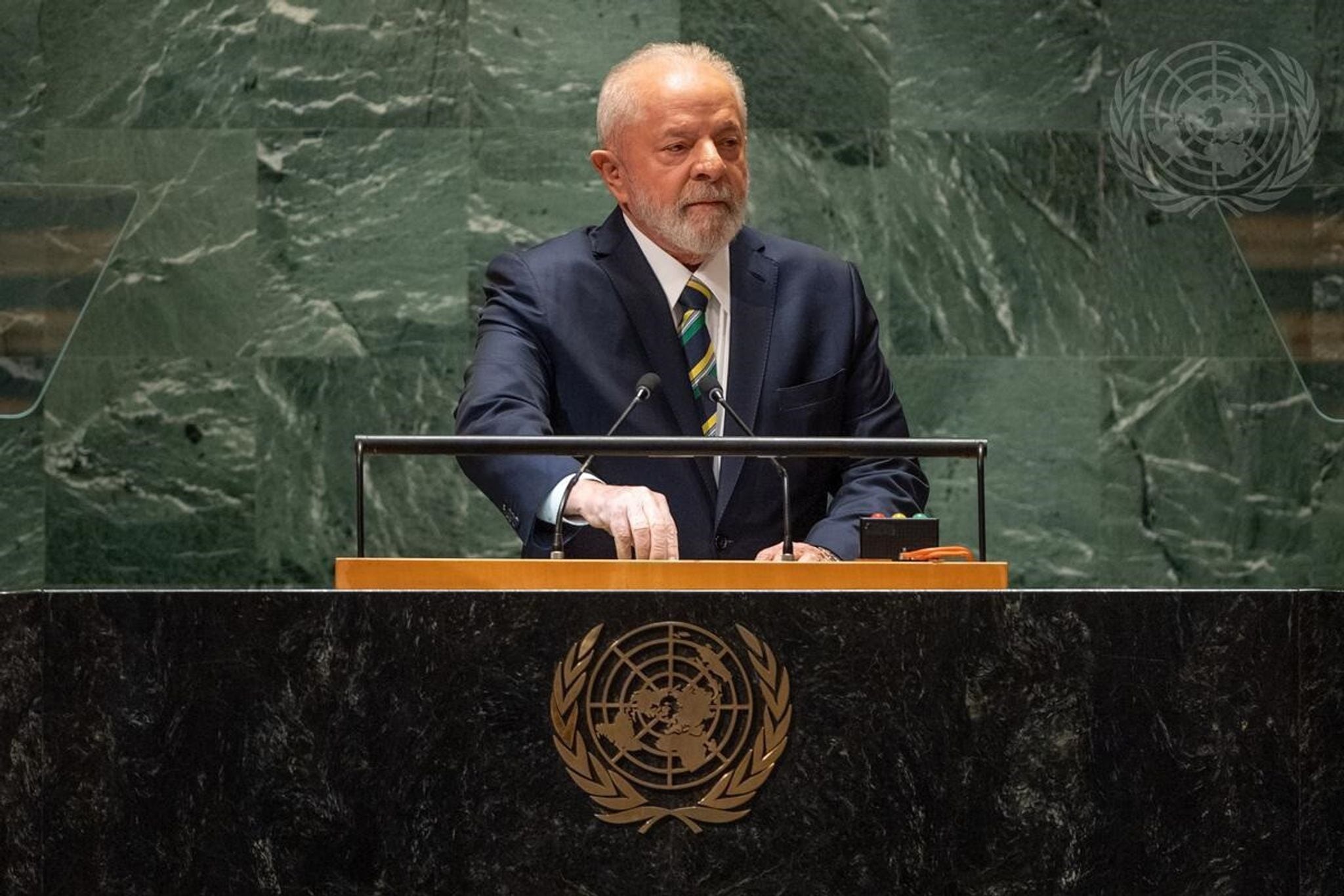 El presidente Lula durante una participación anterior en la Asamblea General de la ONU