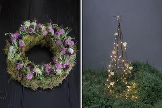 Cómo hacer arreglos florales y un árbol de Navidad con flores frescas