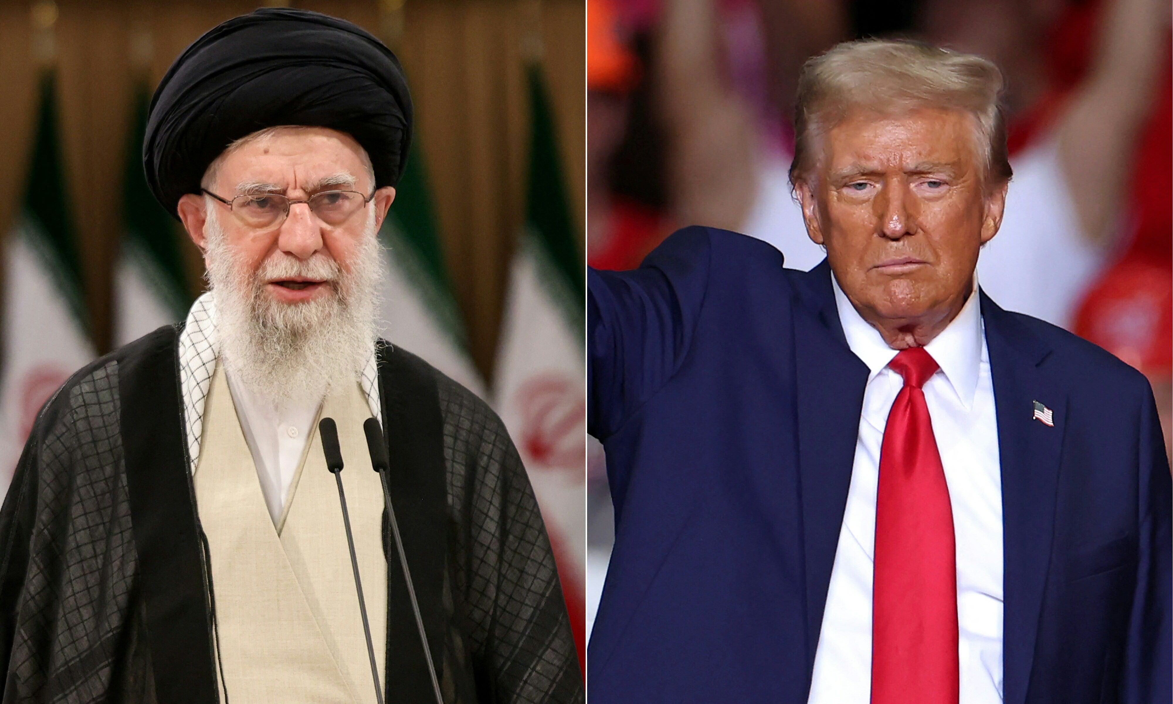 Ali Khamenei y Donald Trump