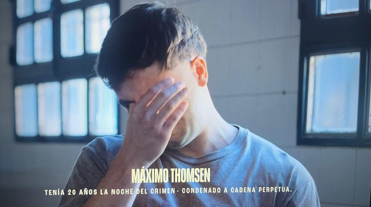 Máximo Thomsen se quebró al referirse al crimen (Foto: Captura Netflix)