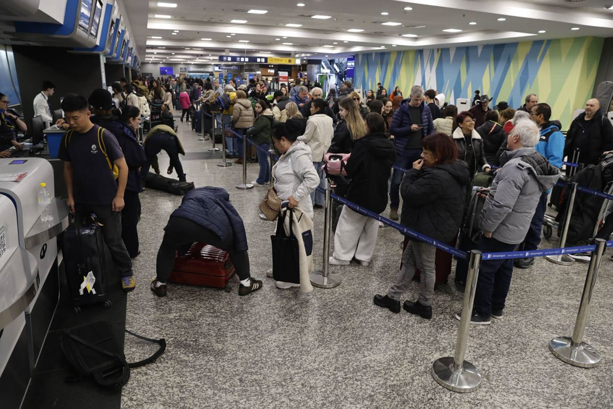 En el Aeroparque Jorge Newbery, cerca de las 9:30, la actividad se desarrollaba con normalidad