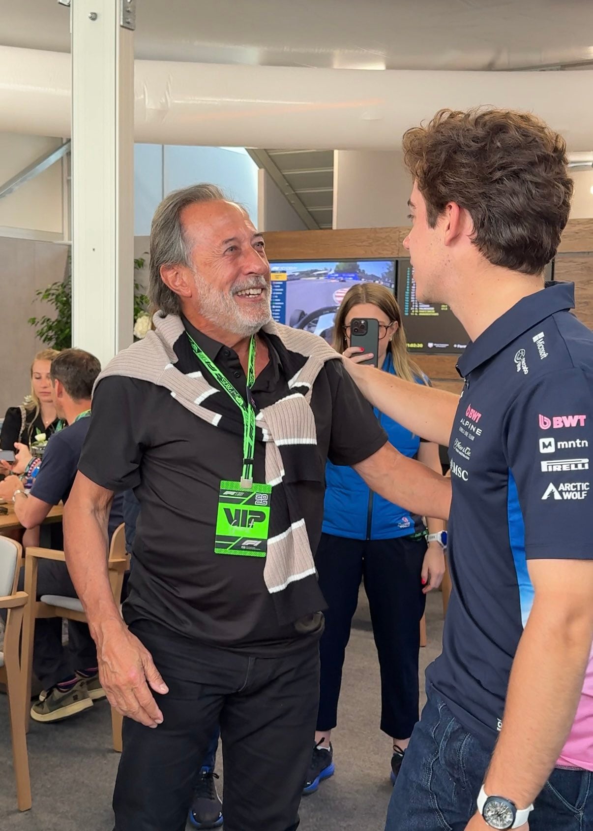 Guillermo Francella se encontró con Franco Colapinto