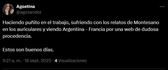La reacción de los usuarios sobre el partido de Argentina - Francia