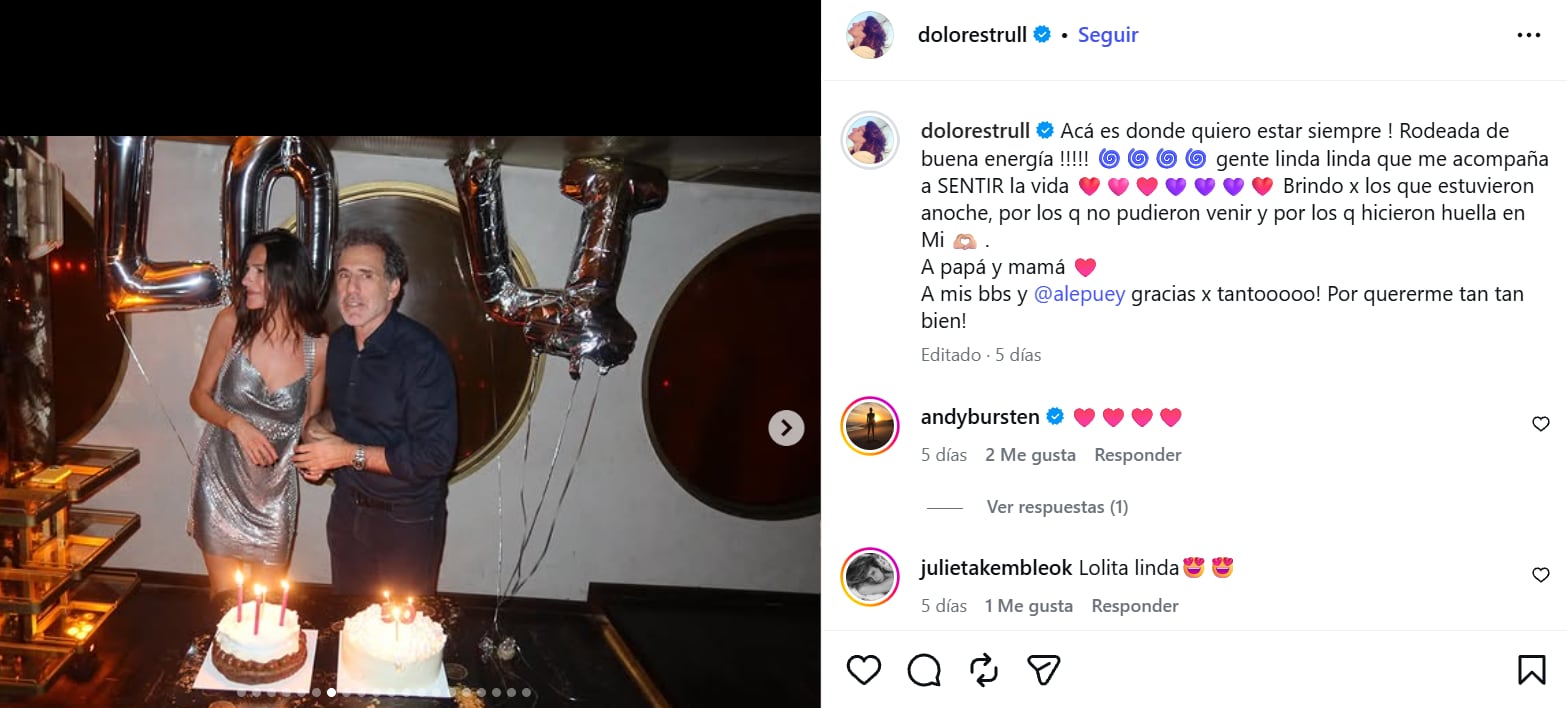 Dolores Trull celebró sus 50 años a lo grande (Foto: Instagram/@dolorestrull)