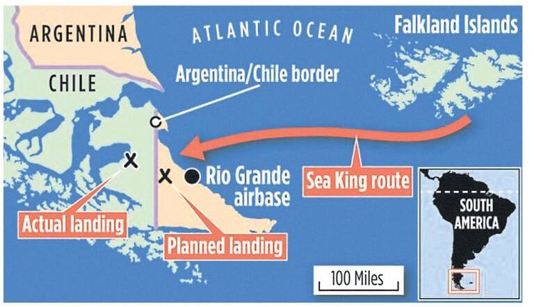 El mapa con la operación frustrada que publicó el periódico inglés Daily Mail en 2014