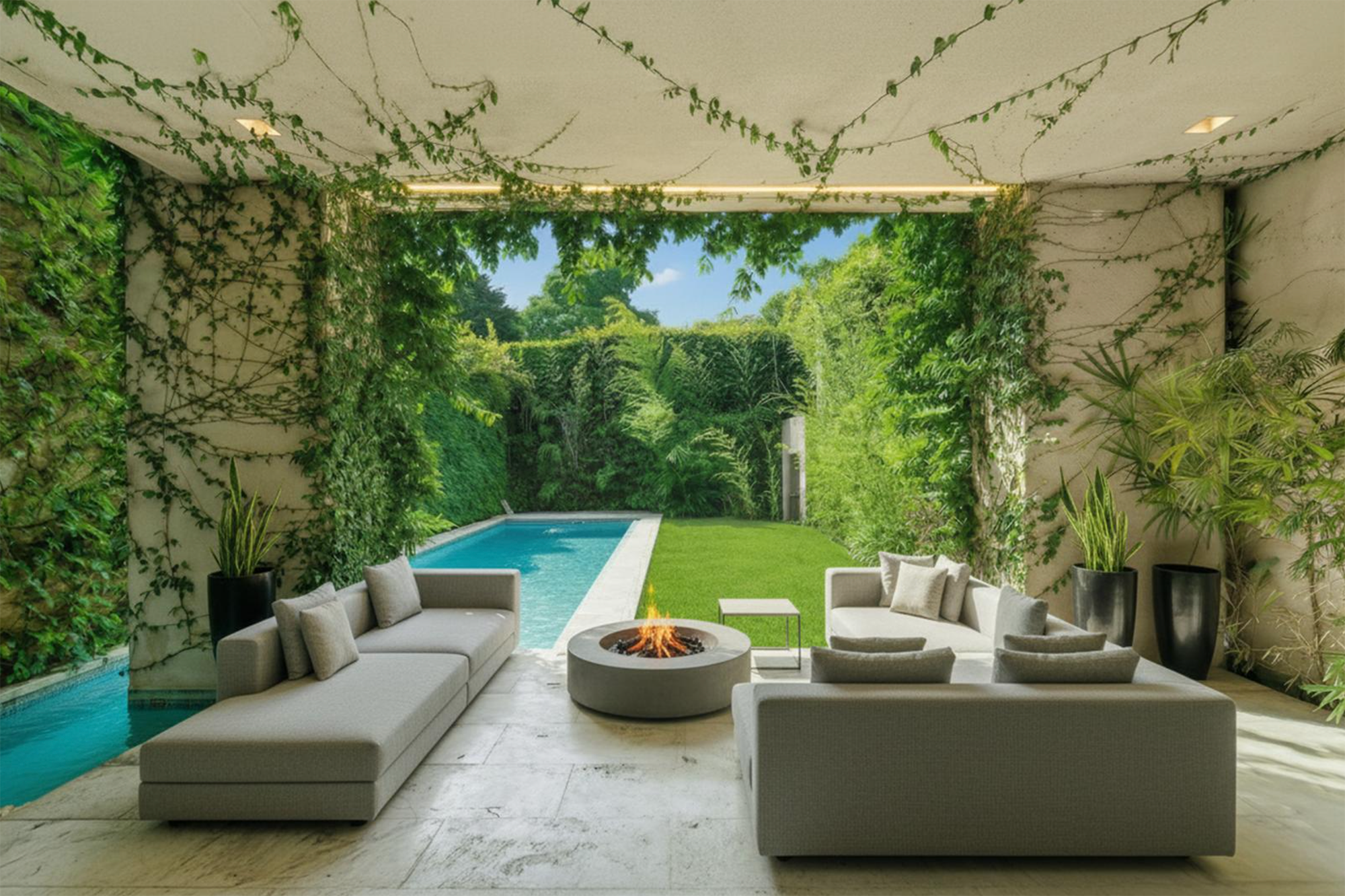 La galería integrada a la propiedad