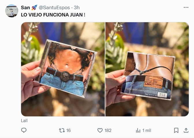 El CD es un formato de almacenamiento digital que se usa principalmente para guardar audio, datos o video; fue desarrollado en los años 80 (Foto: X @santuespos)