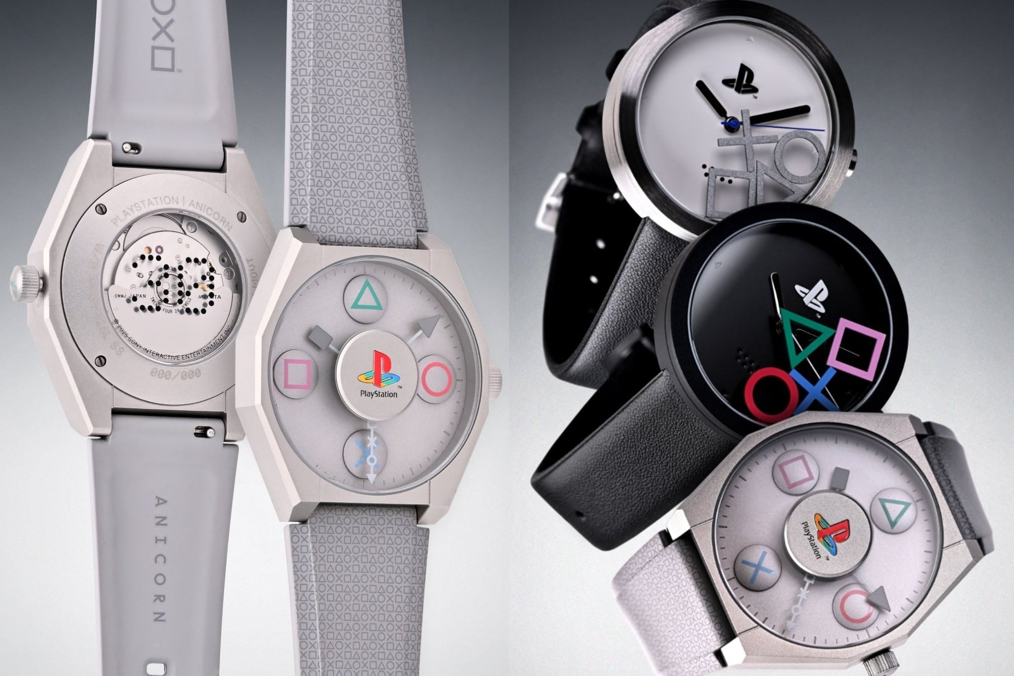 La firma Anicorn presentó unos relojes mecánicos con los elementos clásicos de PlayStation