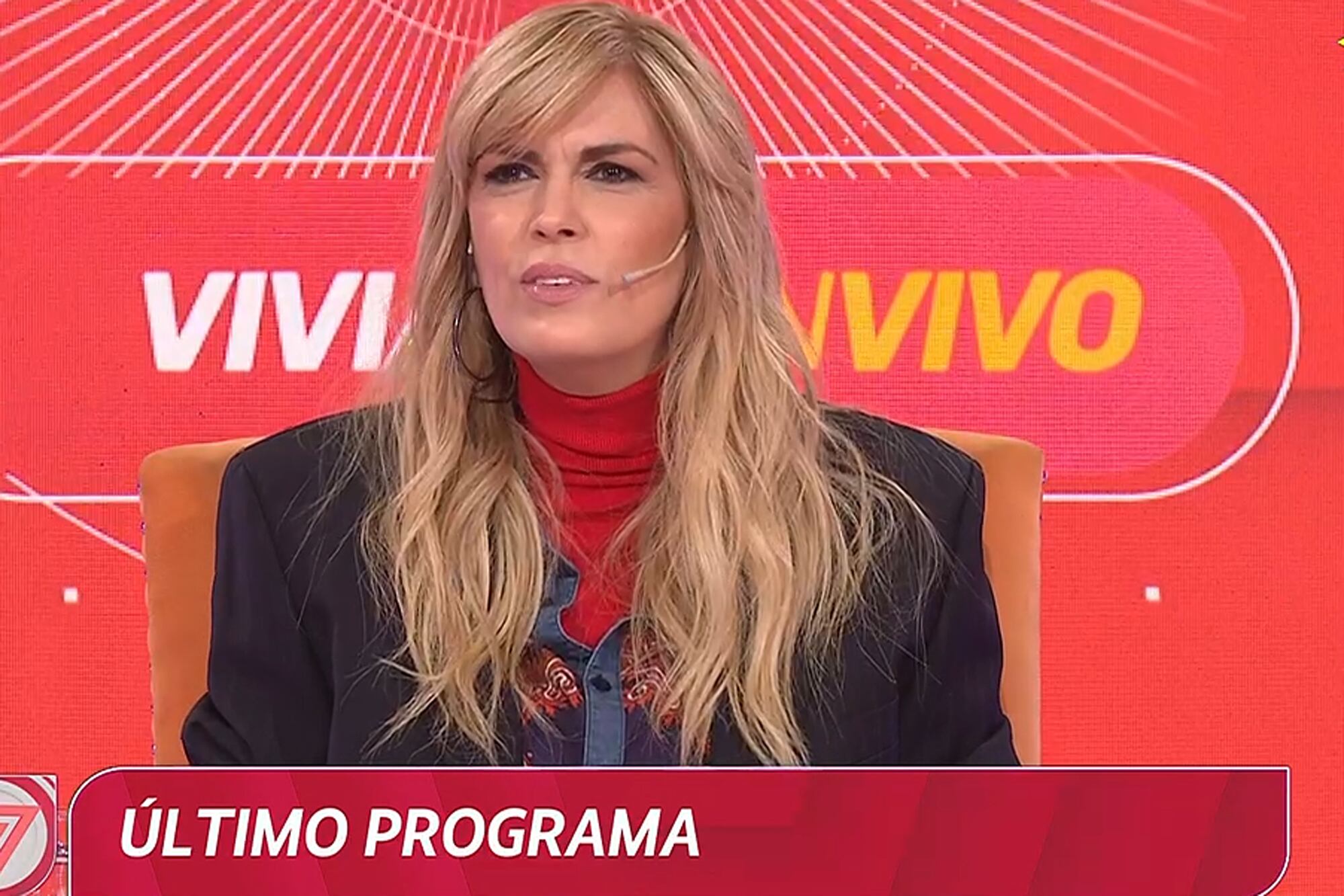 Viviana Canosa, ayer en su último programa al aire en eltrece