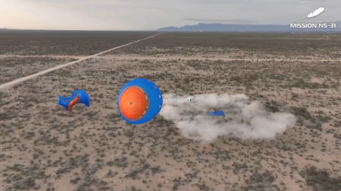 Imágenes del vuelo de Katy Perry al espacio