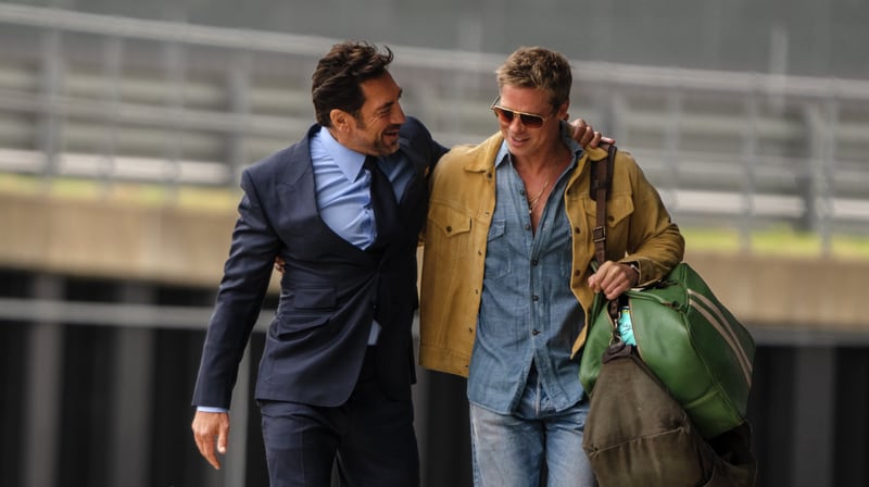 Brad Pitt con Javier Bardem en F1