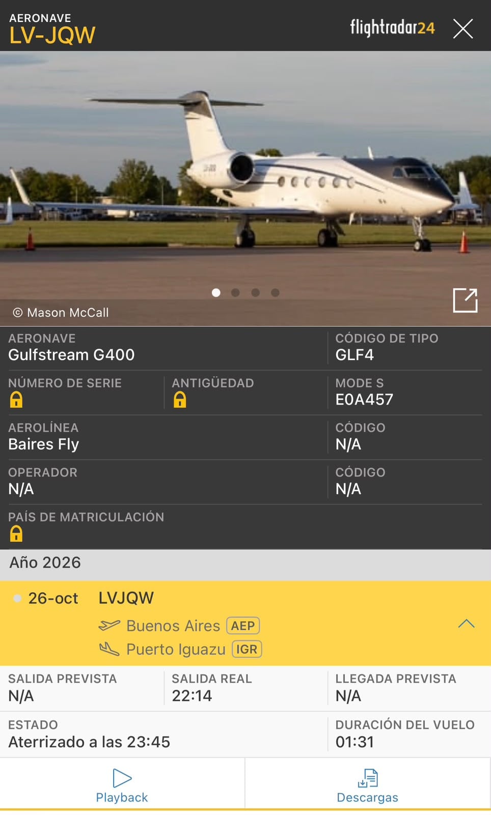 El avión privado en la mira por las versiones de viaje de Flavio Bolsonaro