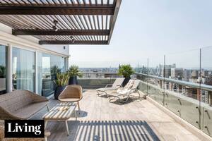 El lujo de un dúplex con quincho en una terraza que tiene vista a todo Belgrano