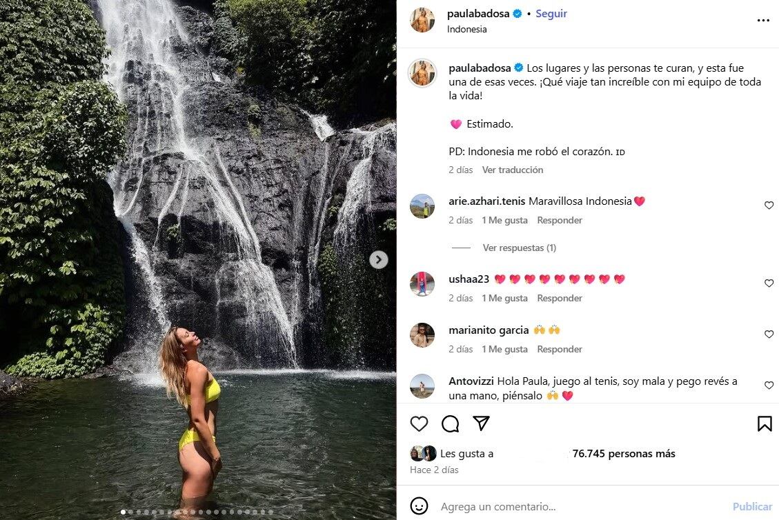 Paula Badosa se separó de Stefanos Tsitsipas y encaró un viaje al Sudeste Asiático