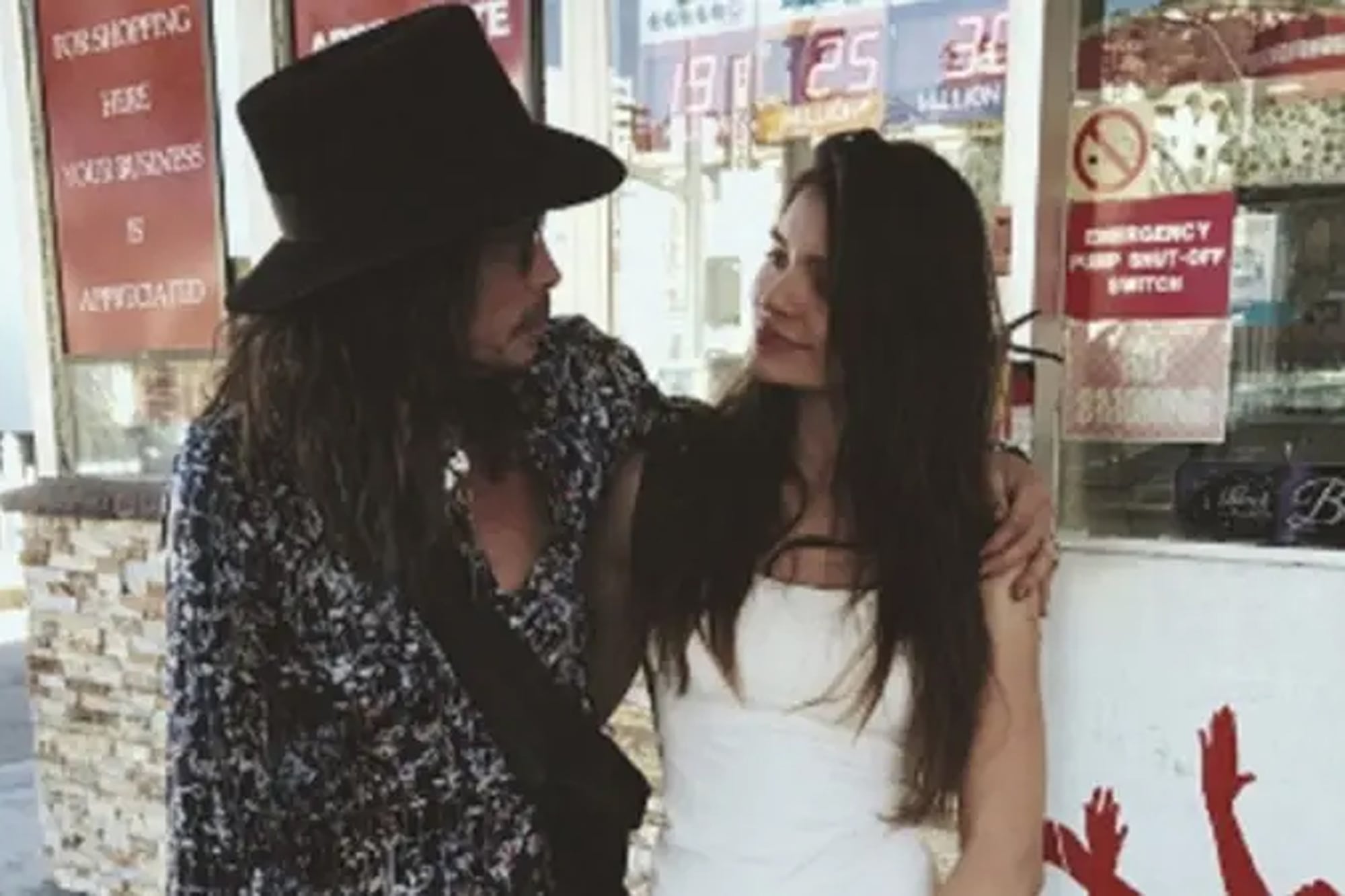 Eva de Dominici y Steven Tyler