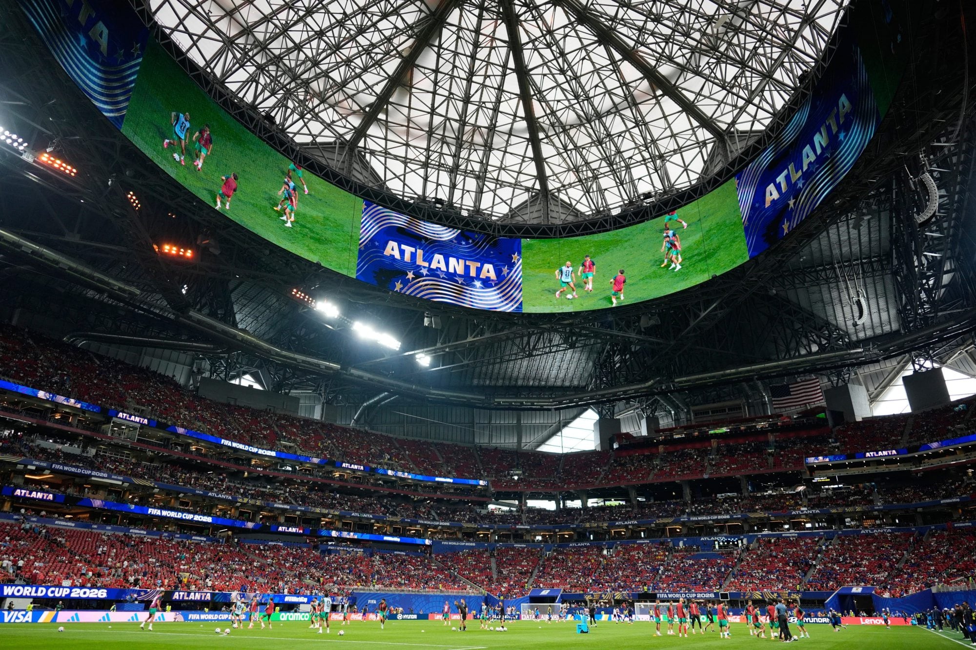 El estadio de Atlanta United, uno de los escenarios más impactantes del Mundial (AP Photo/Mike Stewart)