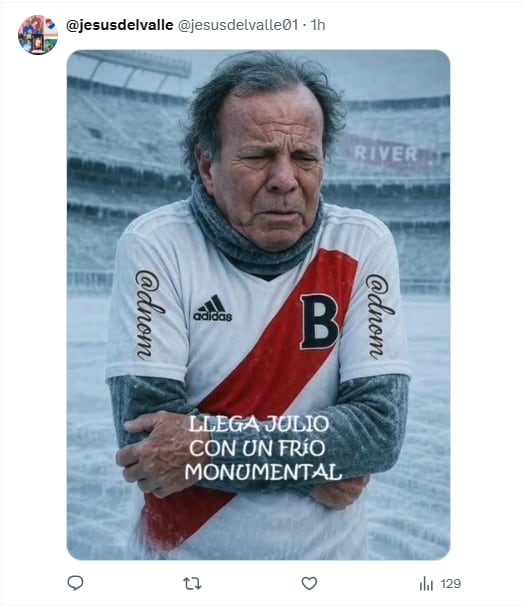 Julio Iglesias, protagonista de cientos de memes (Foto: Captura X/@jesusdelvalle01)