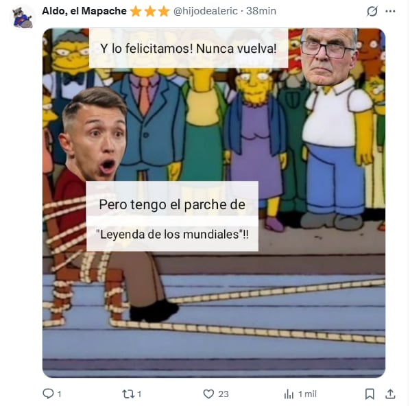 Los memes tomaron como punto a Bielsa y Muslera