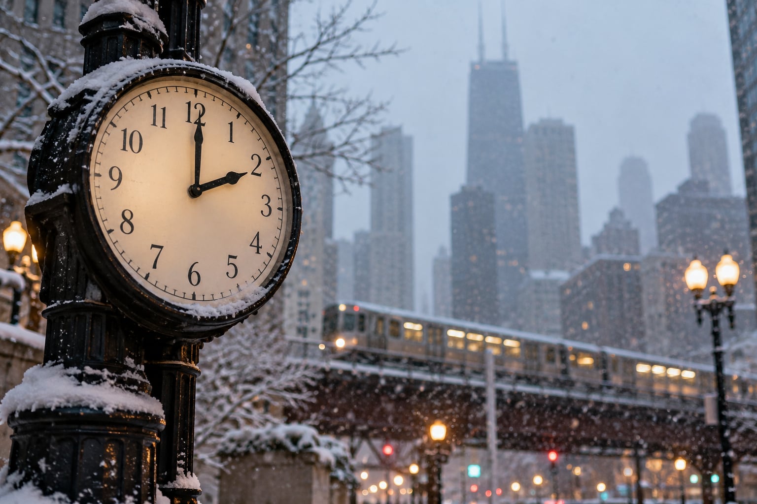 Confirman cuándo cambia la hora en USA y el día que se espera la primera nevada de invierno en Illinois