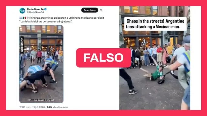 Una falsa información sobre el ataque a un hincha mexicano