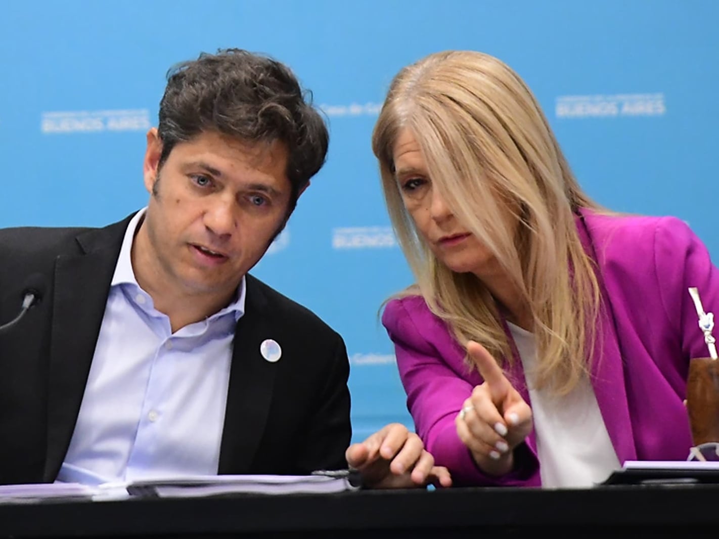 Magario, titular del Senado, junto a Kicillof