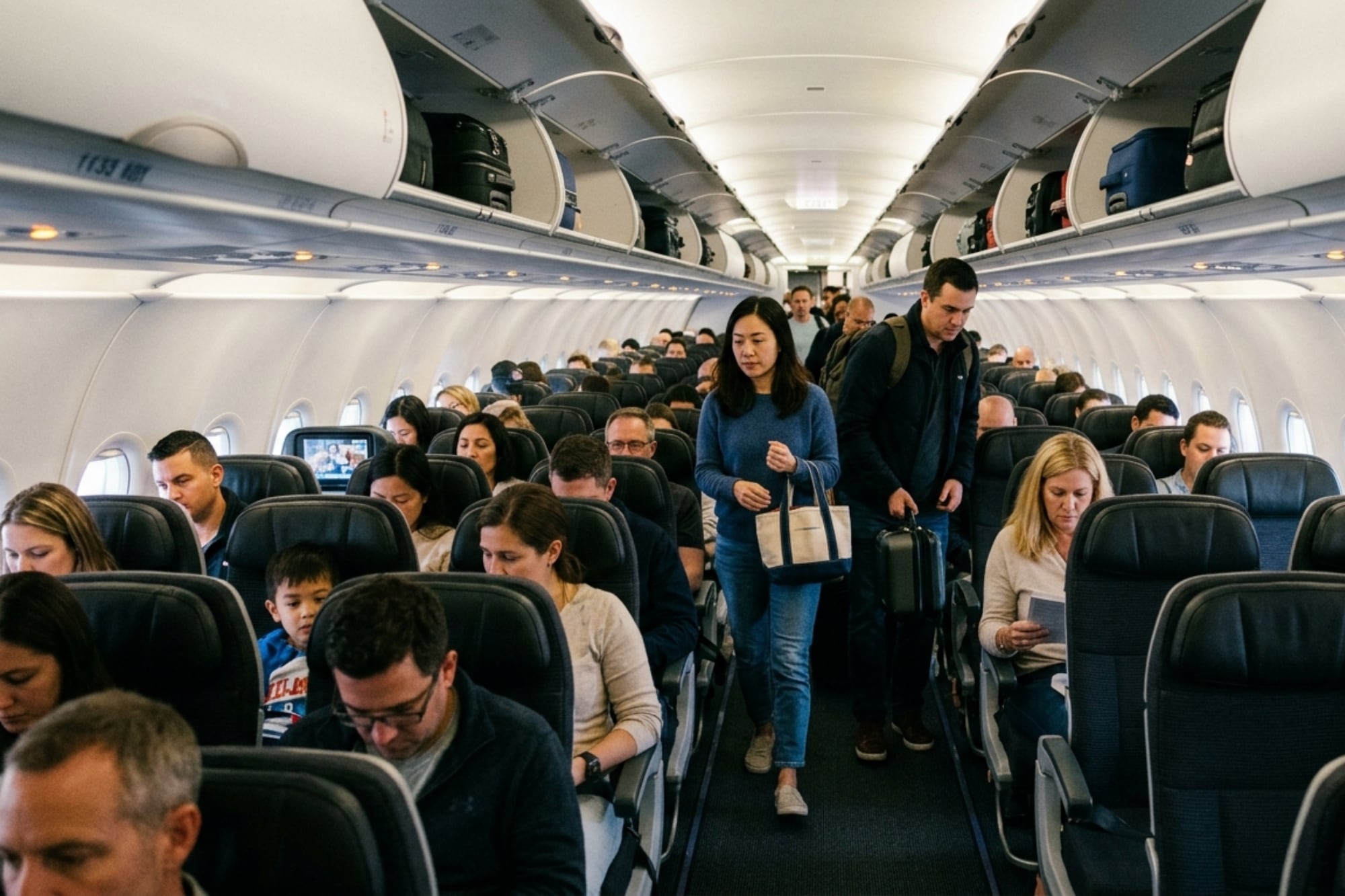 ¿Pararte apenas aterriza o esperar sentado en el avión? El debate que encendió Southwest Airlines