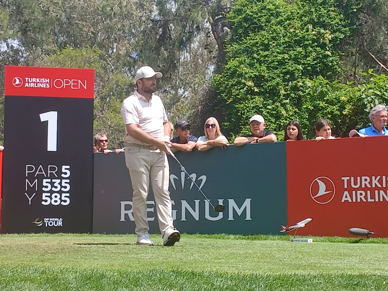 Francesco Molinari, durante la salida de la segunda vuelta del Turkish Airlines Open