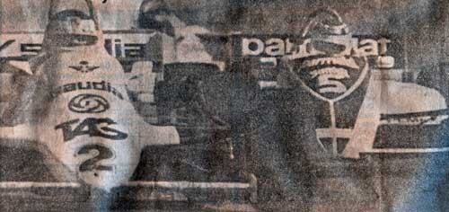 El momento clave en el GP de Las Vegas de Fórmula 1, en 1981: Piquet, a punto de superar a Reutemann y de arrebatarle el título