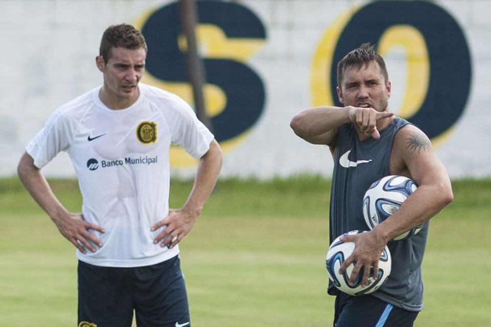 Coudet en tiempos de Rosario Central, junto a Marco Ruben