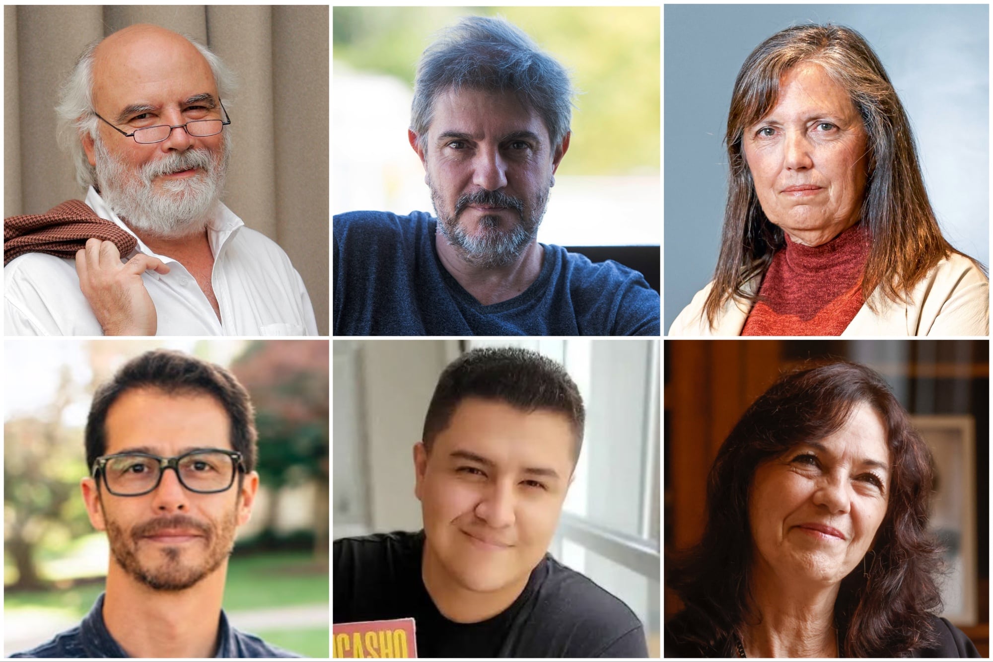 Juan Sasturain, Jorge Consiglio, Claudia Piñeiro, Daniel Quirós, Charlie Becerra y Vilma Ibarra