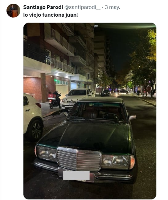 Las redes se inundaron de autos antiguos con la frase