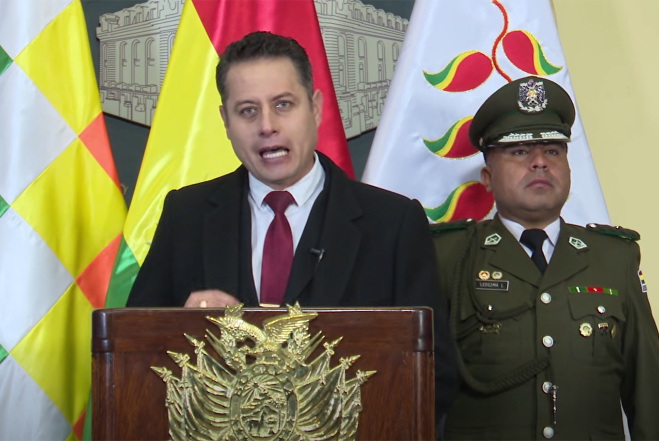El vicepresidente del Estado, Edmand Lara, se pronuncia sobre el arresto de Fernando Cerimedo, asesor personal del presidente, Rodrigo Paz
