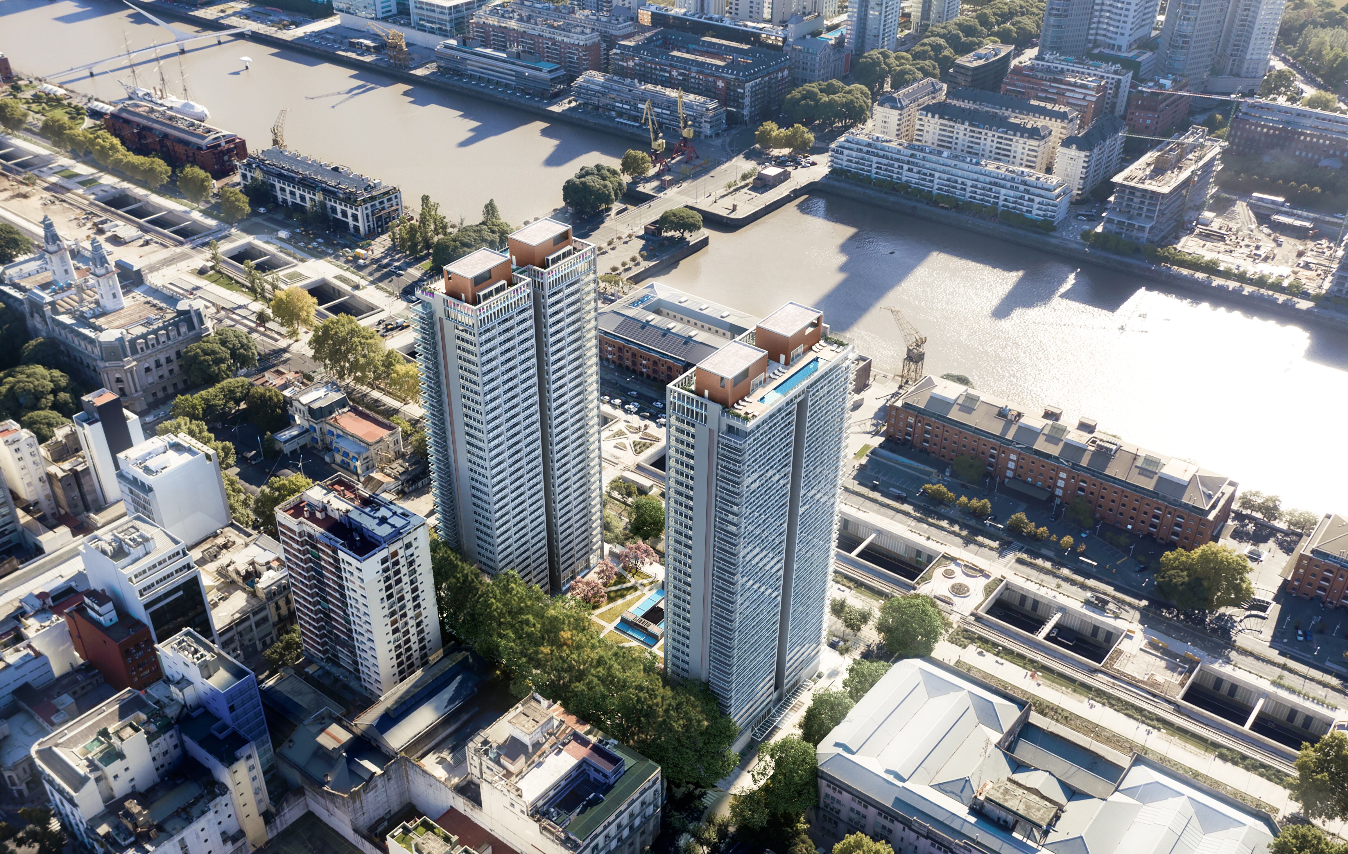 Las dos torres de Quartier del Bajo con 26 pisos cada una