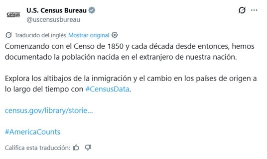 Un nuevo estudio del Censo de EE.UU. sobre las personas nacidas en el extranjero dio datos actualizados