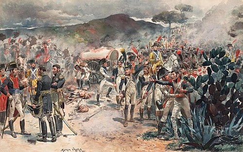 El general Dupont rindiendo su ejército ante las fuerzas españolas (Obra de Mauricio Orange, 1906)