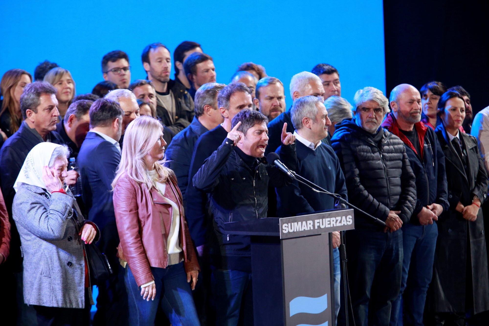 Kicillof en La plata, tras el triunfo electoral