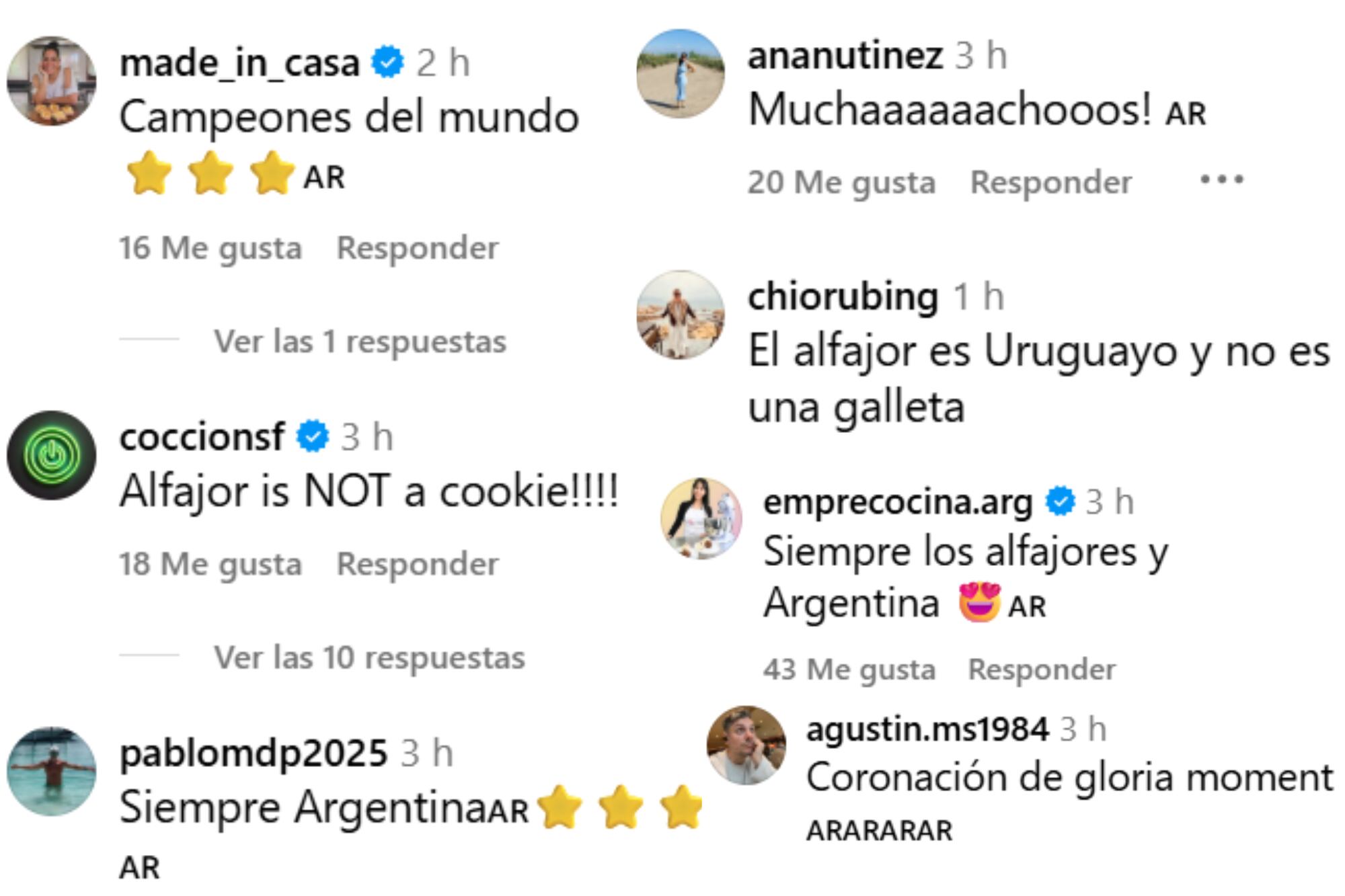 El debate en los comentarios en la publicación de Taste Atlas