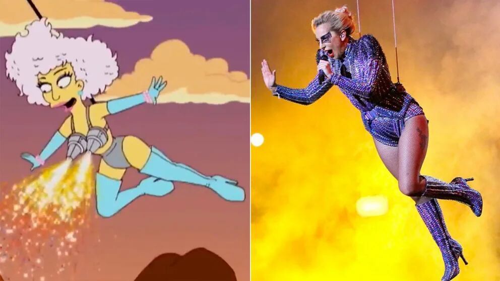 La escena de Lady Gaga que predijeron Los Simpson. Captura: Los Simpson