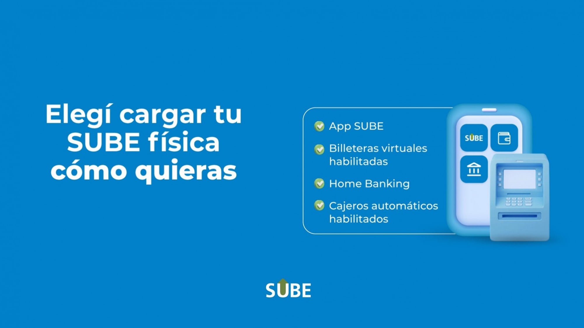 Hay tres formas de cargar la SUBE física, según informó el gobierno