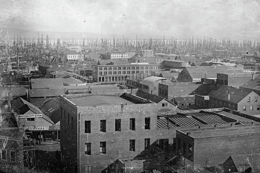 San Francisco se convirtió en el epicentro del comercio marítimo con la llegada masiva de barcos