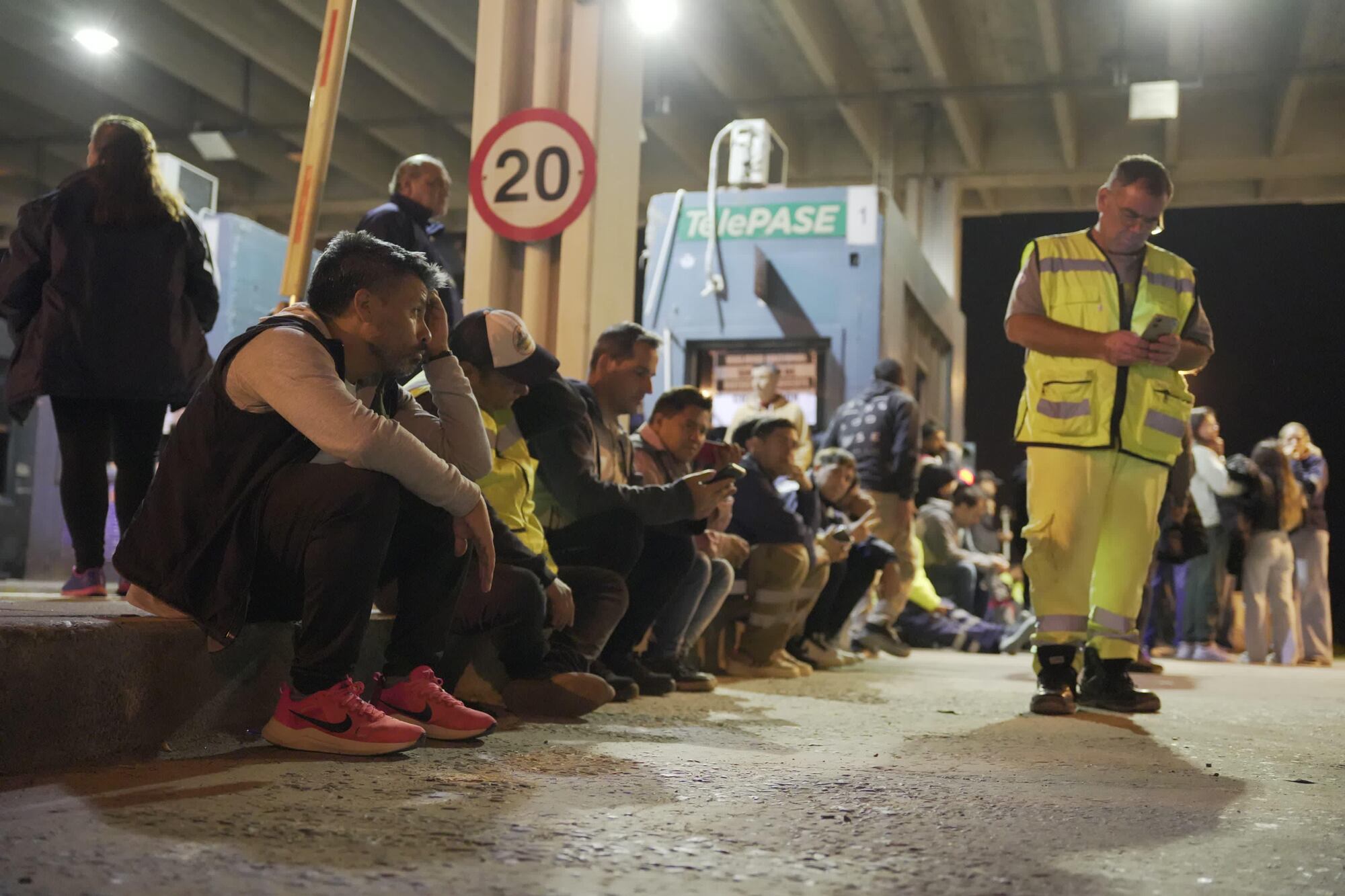 Protesta por la estatización de la Ruta del Mercosur, en el peaje de Zárate